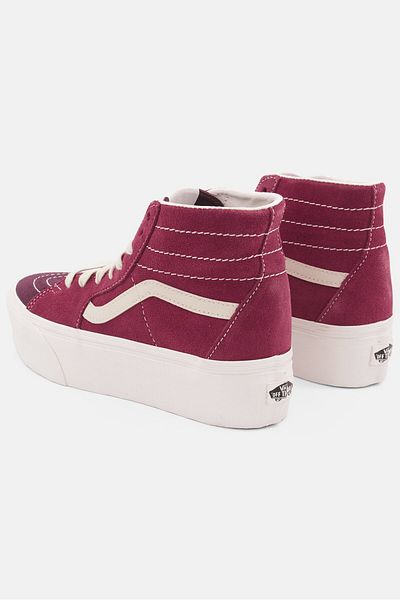 Vans Kids Boy Sk8-hi Tapered Stackform Lace Up Casual Shoes, Maroon
