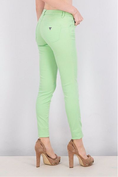 Guess Women Belt Loops Curve Skinny Jeans, Green