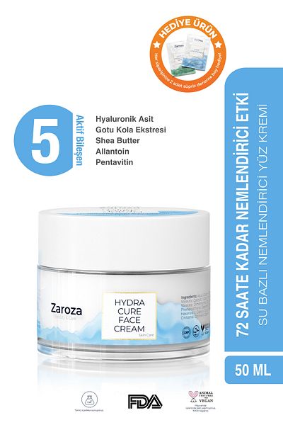 ZAROZA Ultra-Gediklik Face Cream - 4D Hylaşev Acid Hydra Cure 50ml