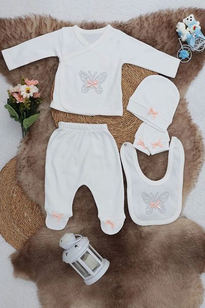 Sema Baby 5 Piece Hospital Release Bodysuit Set 0-3 Months - Butterfly