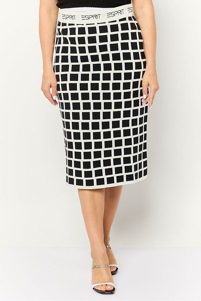 Esprit Women Checkered Midi Skirt, Multicolor