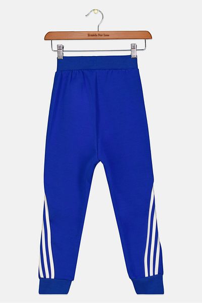 adidas Kids Boy Brand Logo Sweatpants, Blue/white