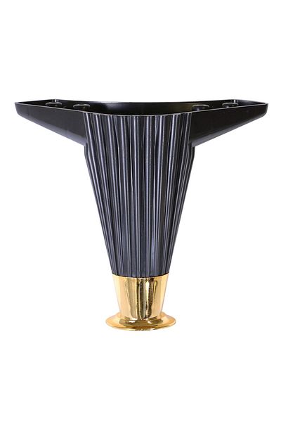 Badem10 Wetra Black Gold Aur 12cm Mobilier Picior Canapea Fotoliu Baza Tv Unit Riser Feet Foot