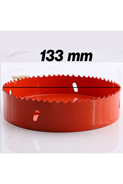 Badem10 Delik Açma Bi Metal Panç 133 mm Testeresi Adaptörsüz Alçıpan Ahşap Pvc Delme 1 Adet