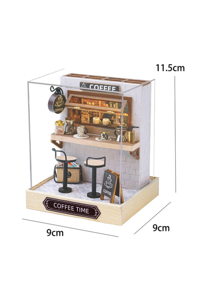 Choice QT-048 مع أغطية بيت الدمية الخشبي ثلاثي الأبعاد مجموعة تجميع نموذج بنا...