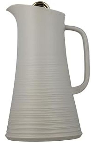 ALSAIF Deva Coffee And Tea Vaccum Flask In Grey/gold / Leak-proof And Keeps Drinks Hot 1 Liter