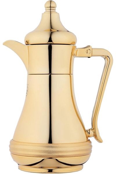 ALSAIF Tea Vaccum Flask Steel In Gold / Leak-proof And Keeps Drinks Hot 0.6 Liter