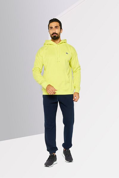 Diesel Men Hooded Embroidered Logo Long Sleeve Sweatshirt, Lime