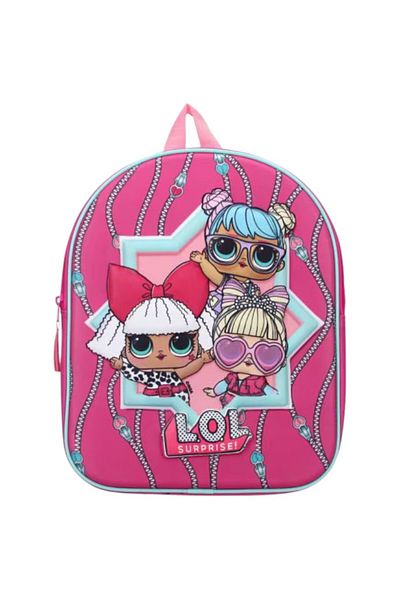 LOL Ghiozdan copii L.O.L., 1 fermoar, 29x22x9 cm, bretele ajustabile si intarite, multicolor