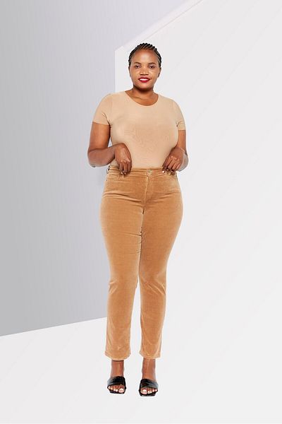 Ralph Lauren Women Plus Size Textured Pant, Tan