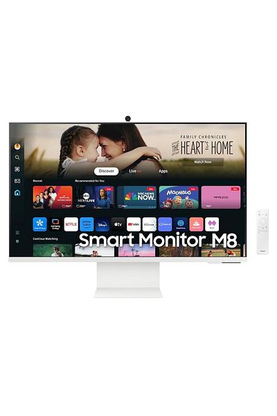 Samsung Monitor VA LED Samsung 32" LS32DM801UUXDU, UHD (3840 x 2160), HDMI, Boxe, Pivot (Alb)