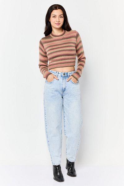 NIA Women Mock Neck Knitted Sweater, Multicolor