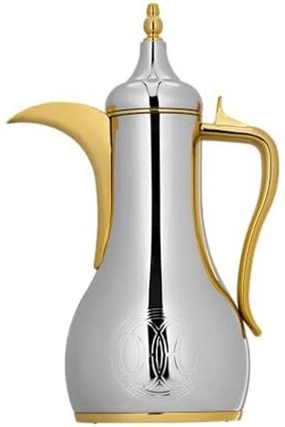 ALSAIF Coffee And Tea Vaccum Flask In Nickel/gold / Leak-proof And Keeps Drinks Hot 0.85 Liter