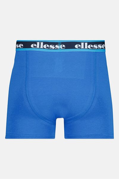 Ellesse شورت رجالي بشعار العلامة التجارية، 3 قطع، برتقالي/أزرق