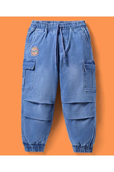 Ollington St. Ollington St. Knit Half Sleeves T-Shirt & Denim Joggers Set With Rugby Print - White & Indigo