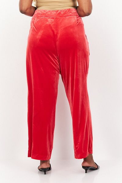 Jones of New York Women Plus Size Plain Trouser, Red