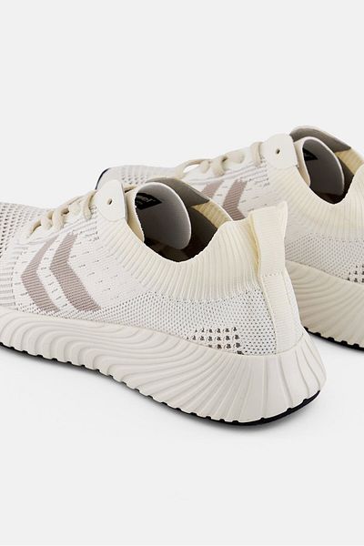 hummel Kids Boy Trinity Breaker Seamless Lace Up Running Shoes, Off White