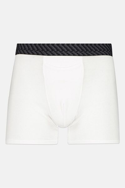 Tommy John Men 2 Pieces 4 Inseam Brand Logo Boxer Briefs, Black/white