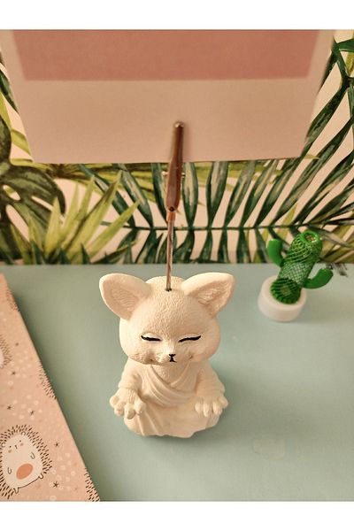 Rota Hediyelik Cat Doing Yoga Notepad Meditation Cat Statue Photo Holder