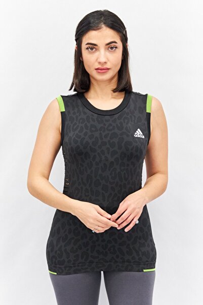 adidas Women Sportswear Fit Sleeveless Brand Logo Training Tank Top, Black