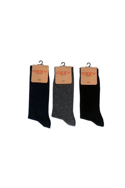 Ozzy Socks 3 чифта безшевни мъжки чорапи до глезена от вискоза