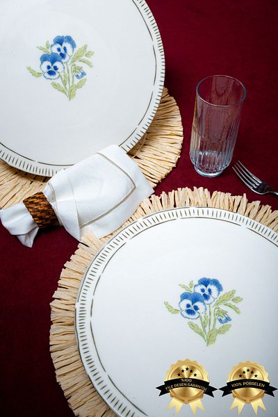 Heda Porselen Mimosa 32cm Set of 2 Pizza Plates