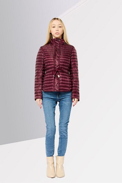 Michael Kors Women Brand Logo Quilted Jackets, Maroon