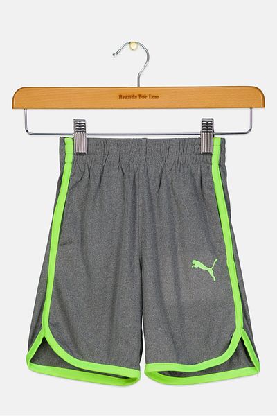 Puma Kids Boy Pull On Brand Logo Shorts, Grey
