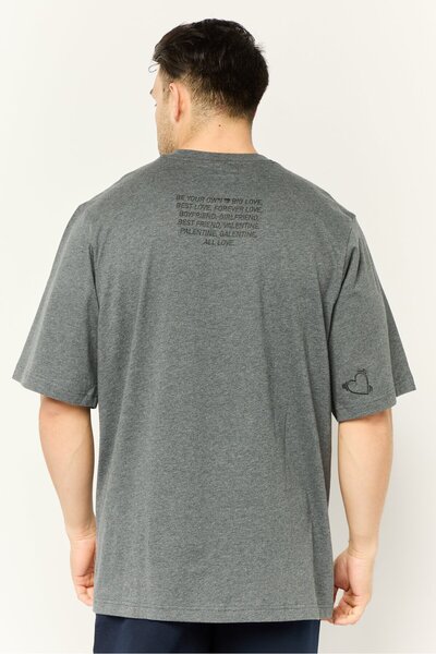 adidas Men Sportswear Fit Short Sleeves Outdoor T-Shirt, Dark Grey