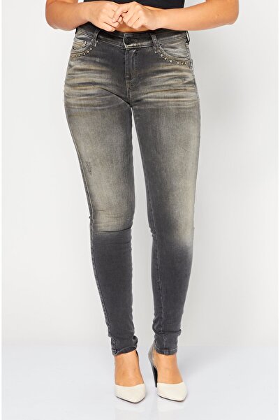 Diesel Kadın Süper Skinny Fit Yıkama Streç Kot، Siyah