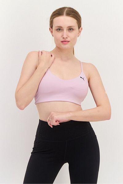 Puma حمالة صدر رياضية مبطنة قليلاً للنساء، لون لافندر