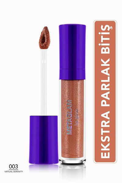 Flormar Metaglam Intense Shimmer & Moisturizing Lip Gloss-003 Virtual Serenity- 8682536080798