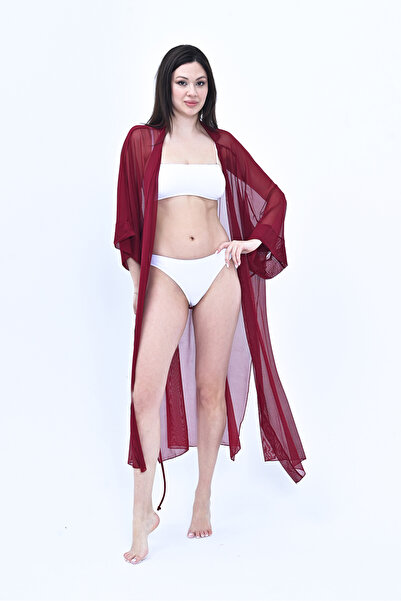JOLT Kimono de damă de culoare burgundă Model Nr.: 001