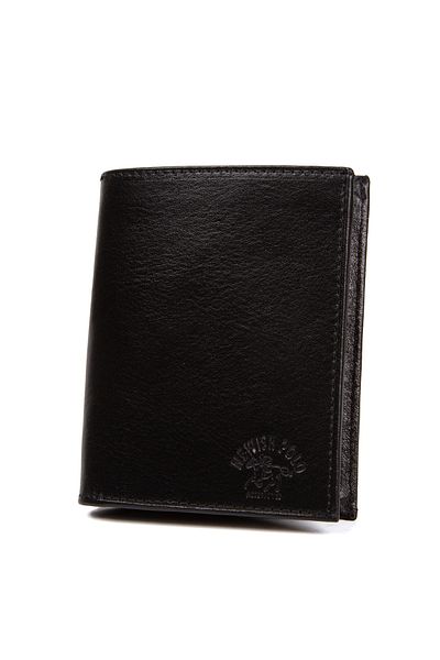 Newish Men's Black Genuine Leather Card Holder and Wallet
