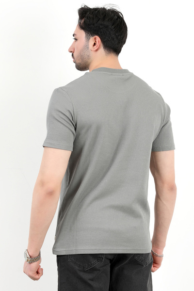 JB John Borners Ανδρικό μπλουζάκι με λαιμόκοψη με ετικέτα βαμβακερό 2915-1