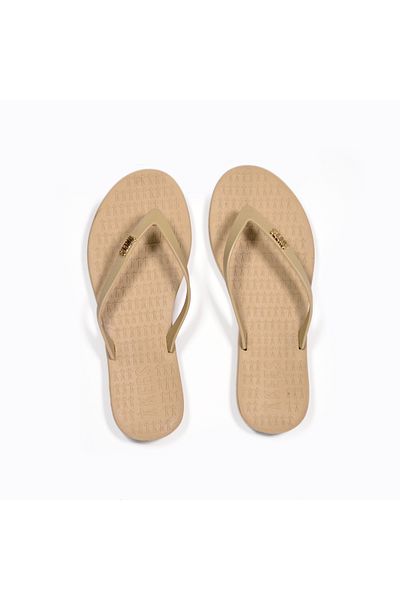 Tkees Women's Cream Flip Flops Beach Slippers Tk-P203