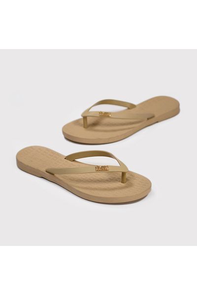 Tkees Women's Cream Flip Flops Beach Slippers Tk-P203