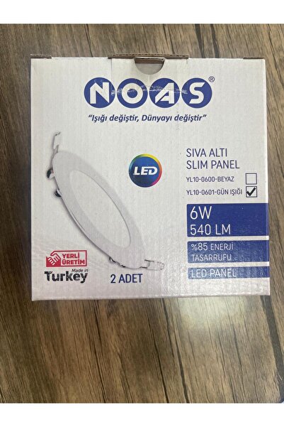 Noas 6W SLİM PANEL SPOT ARMATÜR GÜN IŞIĞI NOAS (2 ADET) 10,5 CM ÇAP