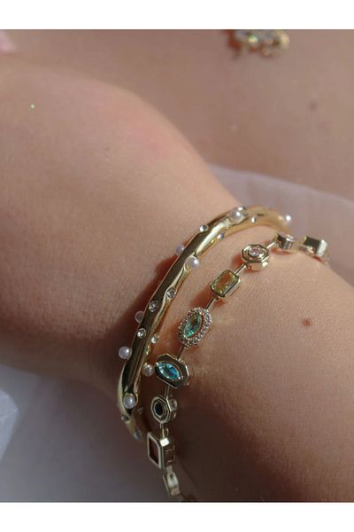 Reorah Collection Colormix Bracelet-Row Colorful Zircon Stone Bracelet
