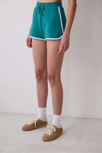 Penti Grüne Retro-Shorts mit elastischen Seitenstreifen