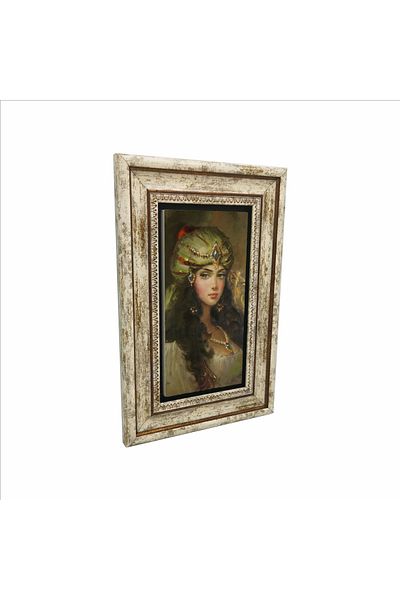 Sadrazam Pictură cu piatră naturală imprimată cu fete turcești (20 X 30 DRT-37)