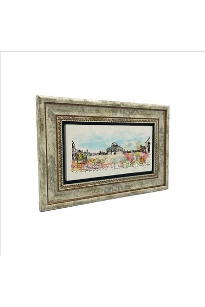 Sadrazam Pictură cu piatră naturală imprimată Ierusalim (20 X 30 DRG-47)