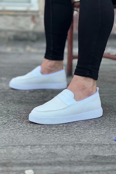 aradimtaradim Wg061 White Knitwear Ballerina Men's Casual Shoes