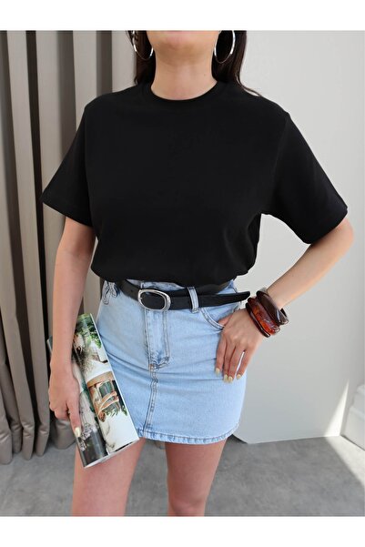 ESRAHELVACI Lycra Crew Neck T-Shirt