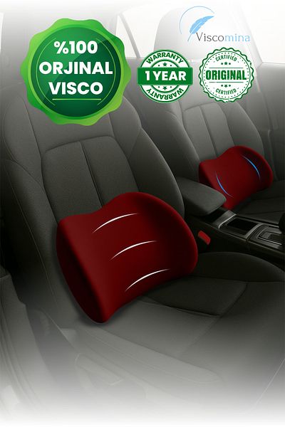 Viscomina Ορθοπεδικό Μαξιλάρι Πλάτης Οχήματος Ορθοπεδικό Μαξιλάρι Οχήματος ΜΠΟΡΝΤΟ ΧΡΩΜΑ 001