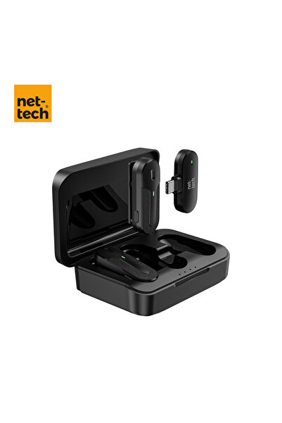 Nettech Nt-0t08 Plastik Type-c Kablosuz Yaka Mikrofonu - Siyah