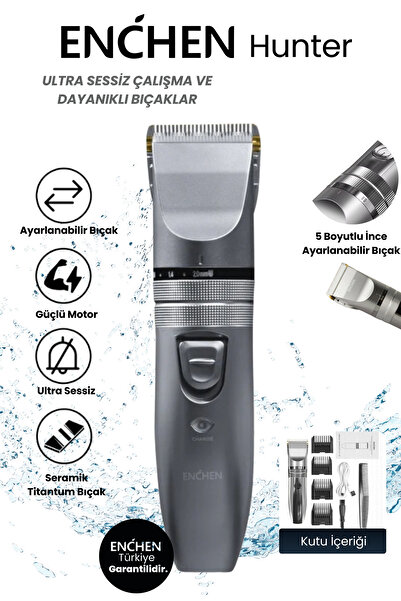 Enchen Hunter Ayarlanabilir başlıklı Hassas Kesim Şarjlı Saç ve Tıraş makinesi