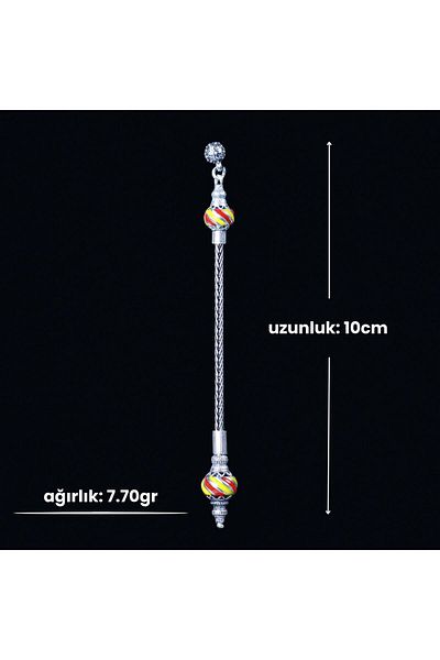 TESBİHCİBABA Yellow Red Single Chain Fountain Nightingale Rosary Tassel