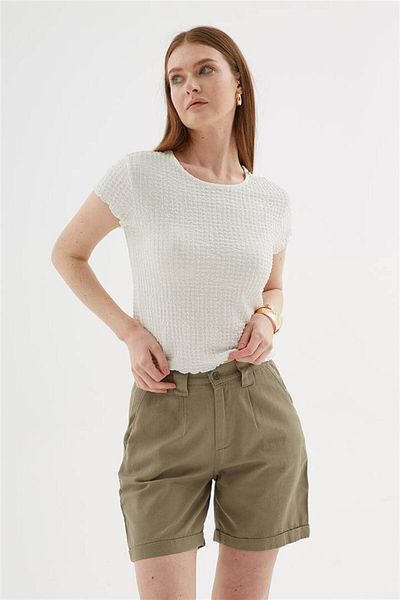 Fashion Friends Μπλούζα με υφή εκρού
