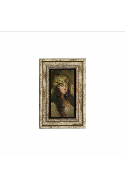 Sadrazam Pictură cu piatră naturală imprimată cu fete turcești (20 X 30 DRT-37)